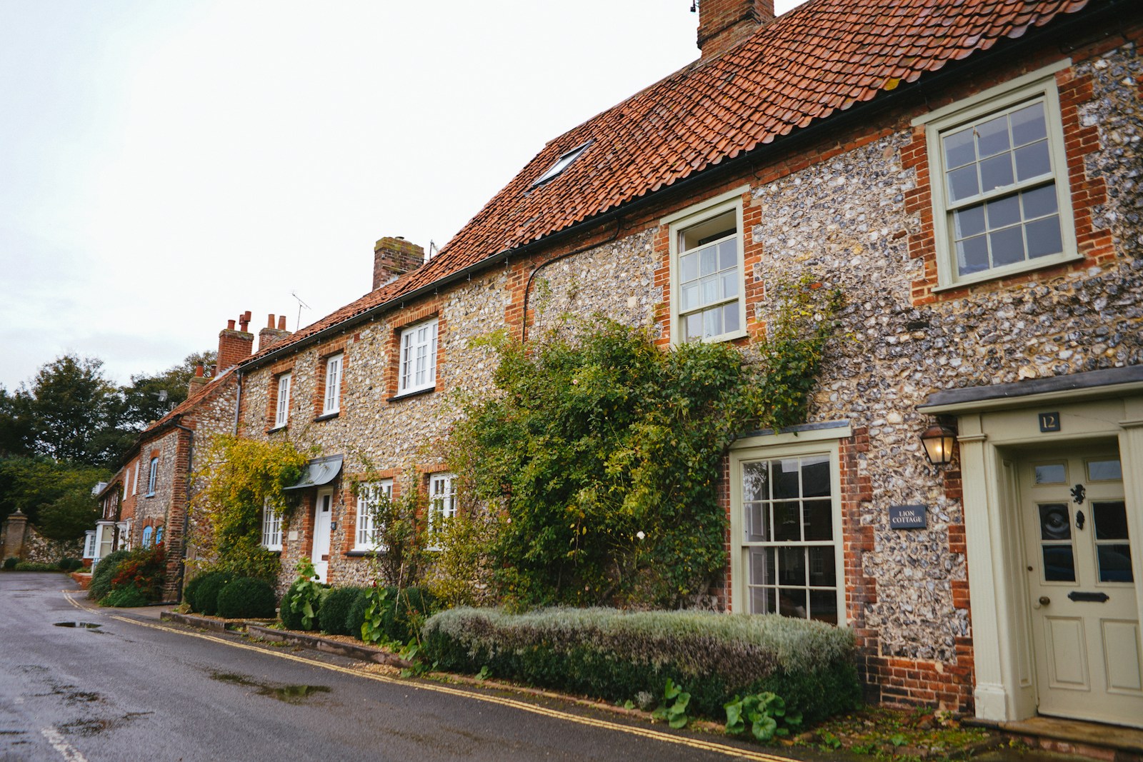Finished red brick extension with new windows on a private home